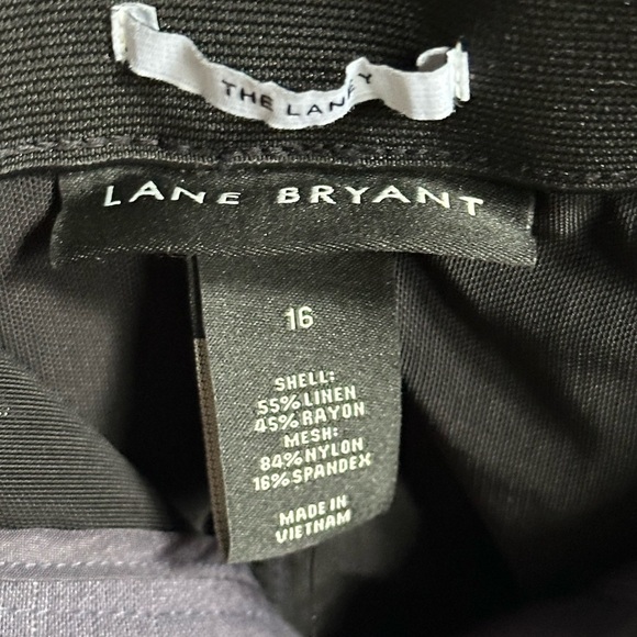 NEW Lane Bryant ‘The Laney’ Slate Blue Stripe Crop High Rise Wide Leg Pants 16 - Picture 5 of 9